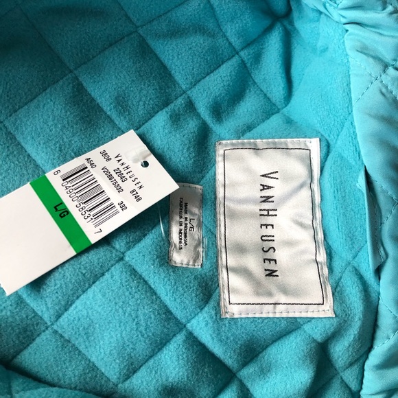 NWT Van Heusen Aqua Blue Vest Size L - Picture 3 of 4